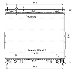 Radiator, engine cooling (DW2121)