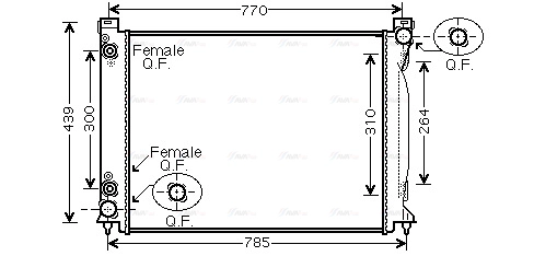 Radiator, engine cooling (AIA2232)