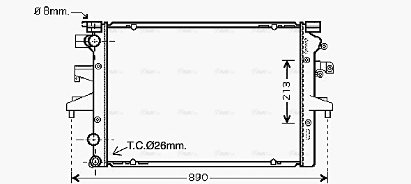 Radiator, engine cooling (VNA2231)