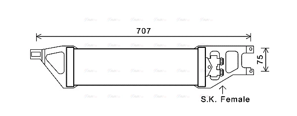 Oil Cooler, automatic transmission (MS3539)