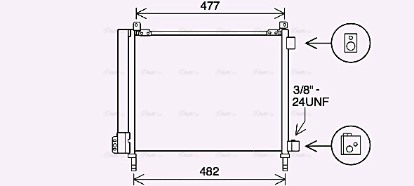 Condenser, air conditioning (DN5433D)