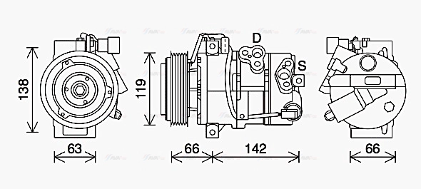 Compressor, air conditioning (HYK463)