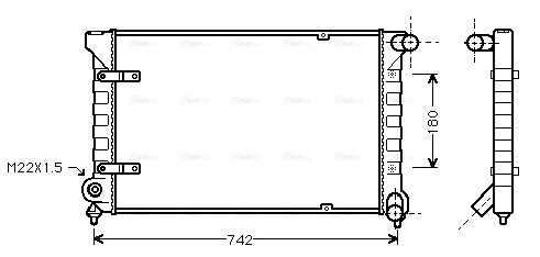 Radiator, engine cooling (VN2042)