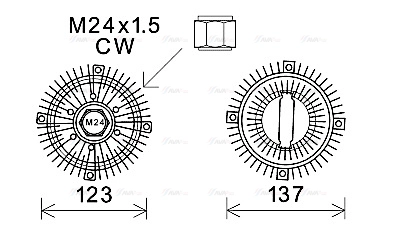 Clutch, radiator fan (FDC446)