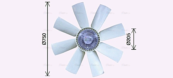 Clutch, radiator fan (VLF096)