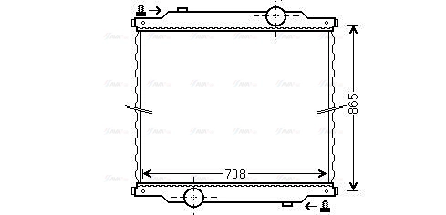 Radiator, engine cooling (MN2054N)