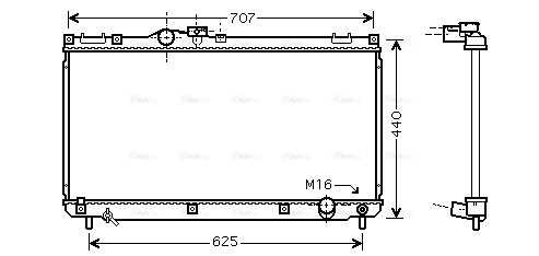 Radiator, engine cooling (TO2321)