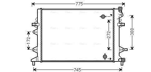 Low Temperature Cooler, charge air cooler (VNA2370)