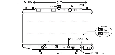 Radiator, engine cooling (HD2064)