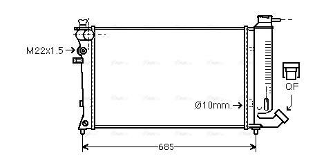 Radiator, engine cooling (CNA2112)