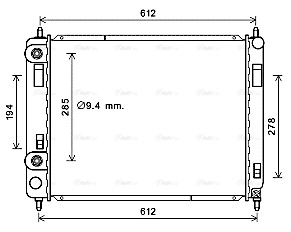 Radiator, engine cooling (CT2053)