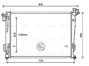 Radiator, engine cooling (HY2372)
