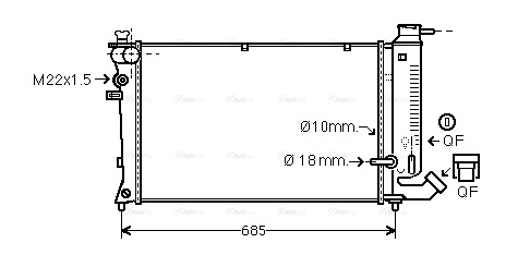Radiator, engine cooling (CNA2114)