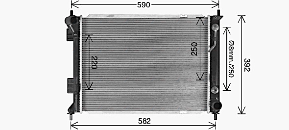 Radiator, engine cooling (HY2590)