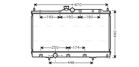 Radiator, engine cooling (MT2199)