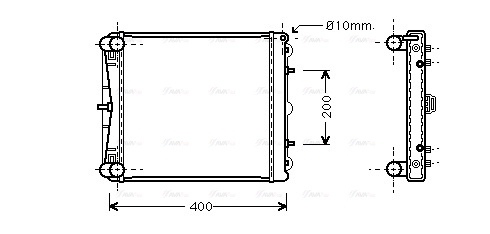Radiator, engine cooling (PR2023)