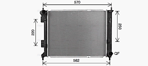 Radiator, engine cooling (KA2327)