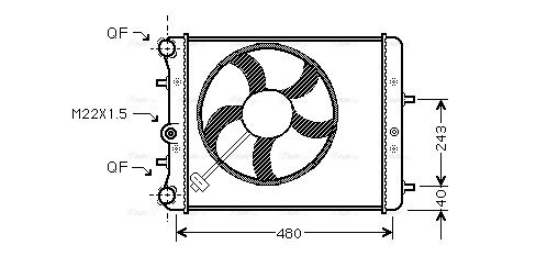 Radiator, engine cooling (SAA2013)