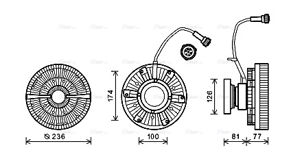 Clutch, radiator fan (VLC056)
