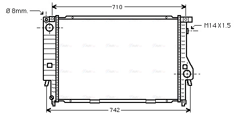 Radiator, engine cooling (BW2138)