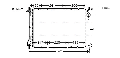 Radiator, engine cooling (DN2249)
