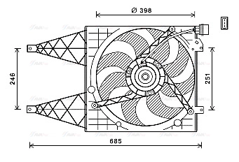 Fan, engine cooling (VN7532)