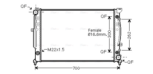 Radiator, engine cooling (AIA2125)