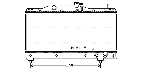 Radiator, engine cooling (TO2163)
