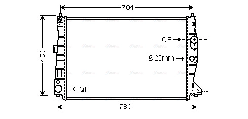 Radiator, engine cooling (ALA2132)