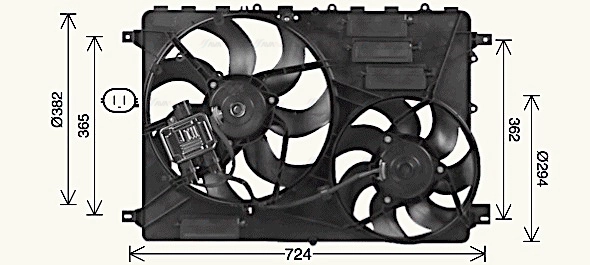 Fan, engine cooling (AU7506)