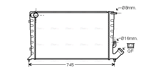 Radiator, engine cooling (CN2211)