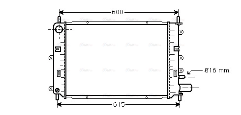 Radiator, engine cooling (FD2152)