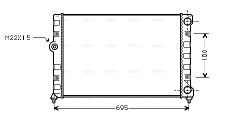 Radiator, engine cooling (VN2109)
