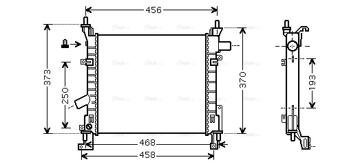 Radiator, engine cooling (FD2373)