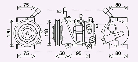 Compressor, air conditioning (KAK291)
