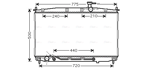 Radiator, engine cooling (HY2174)