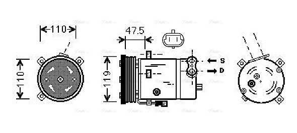 Compressor, air conditioning (OLAK277)