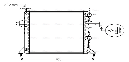Radiator, engine cooling (OL2257)
