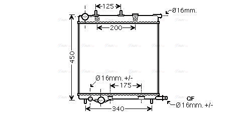 Radiator, engine cooling (PE2368)