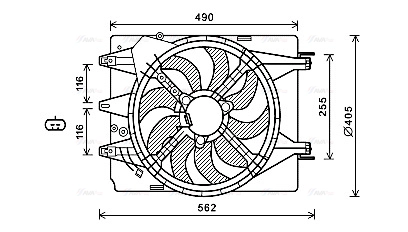 Fan, engine cooling (FT7599)