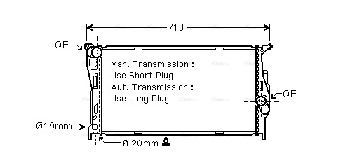 Radiator, engine cooling (BWA2293)