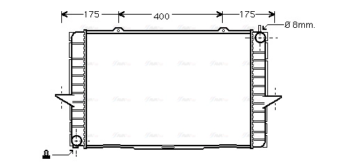 Radiator, engine cooling (VO2148)