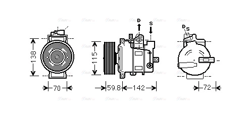 Compressor, air conditioning (AIK343)