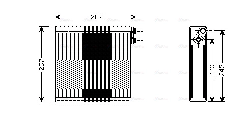 Evaporator, air conditioning (TOV294)