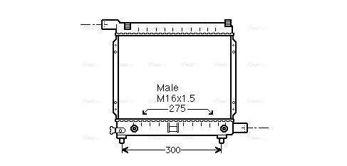 Radiator, engine cooling (MS2064)