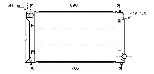 Radiator, engine cooling (TOA2386)