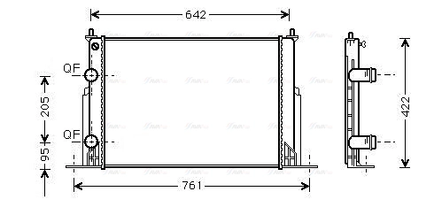 Radiator, engine cooling (FTA2244)
