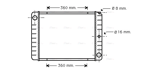 Radiator, engine cooling (VO2038)