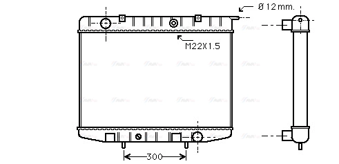Radiator, engine cooling (OL2337)