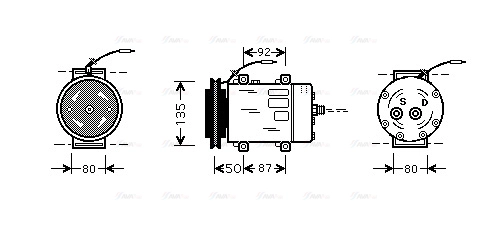 Compressor, air conditioning (UVK148)